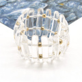 Joyería de mano transparente de color personalizado para mujeres Beads Chunky Cadena Enlace de brazalete acrílico transparente